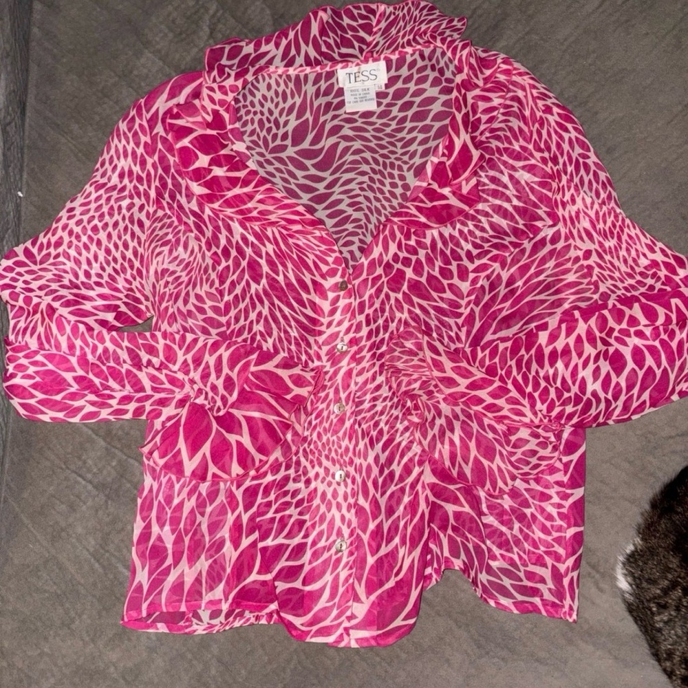 Pink Patterned Women's Top